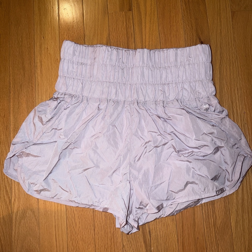 Free People The Way Home Run Shorts Light Lavender Smocked Waist Women's Shorts